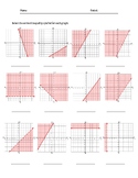 Graphing Linear Inequalities Worksheets (Set of 3)