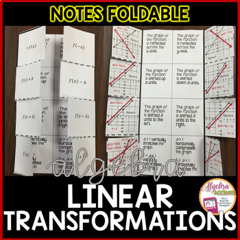 Preview of Graphing Linear Transformations Foldable