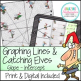 Graphing Slope Intercept Form Lines - Christmas Math Activity - PDF & Digital