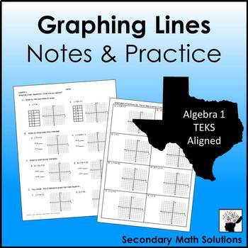 Preview of Graphing Lines Notes & Practice (3 Ways)