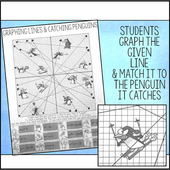 Christmas Algebra Activity Graphing Lines Penguins All 3 Forms