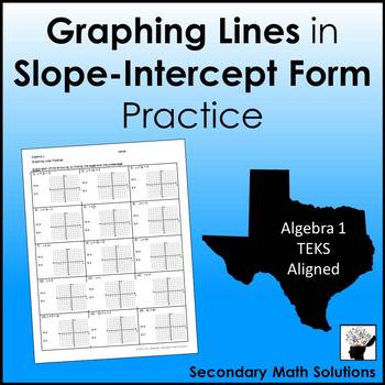 Preview of Graphing Lines in Slope-Intercept Form Practice