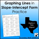 Graphing Lines in Slope-Intercept Form Practice