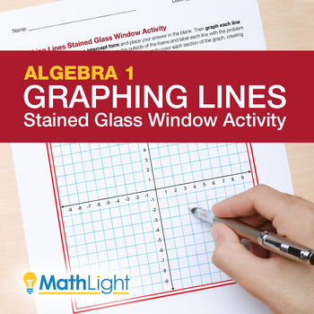 Preview of Graphing Lines Stained Glass Window Activity (Algebra 1)