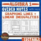 Graphing Lines and Linear Inequalities - Guided Notes, Pre