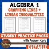Graphing Lines and Linear Inequalities - Editable Student 