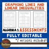 Graphing Lines and Linear Inequalities Tests - Algebra 1 E