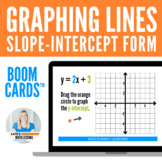 Graphing Lines in Slope Intercept Form Boom Cards™