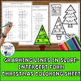 Graphing Lines in Slope Intercept Form Christmas Coloring Sheet