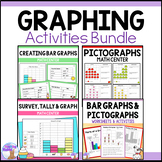 Graphing Math Centers | Bar Graphs, Pictographs, Surveys