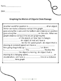 Graphing Motion Cloze Passage