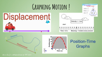 Preview of Graphing Motion - Position Time Graphs - Editable Interactive Lesson - Physics