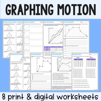 Preview of Graphing Motion Practice Worksheets
