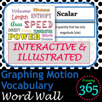 Preview of Graphing Motion Vocabulary Interactive Word Wall