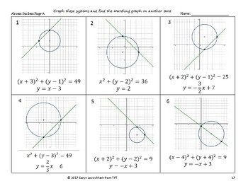 nonlinear equation systems worksheets