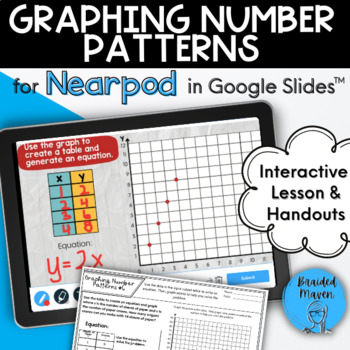 Preview of Graphing Number Patterns from Input Output Tables for Nearpod in Google Slides