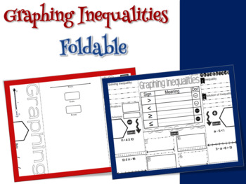 Preview of Graphing One Step Inequalities | FOLDABLE | Graphic linear Equalities