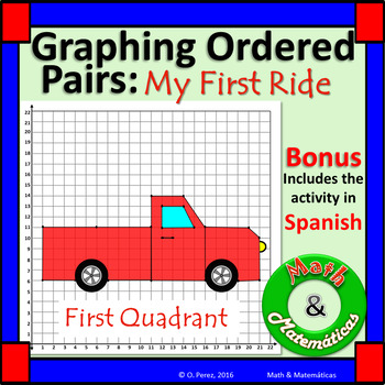 Preview of Graphing Ordered Pairs First Quadrant of the Coordinate Plane Bilingual Activity
