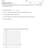 Graphing Parabolas with a Calculator