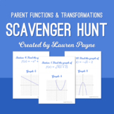 Graphing Parent Functions & Transformations Scavenger Hunt