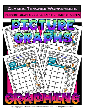 graphing picture graphs cut and paste kindergarten worksheetstest