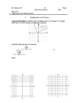 Preview of Graphing Piecewise Functions