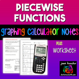 Graphing Piecewise Functions TI-84  Calculator Reference S