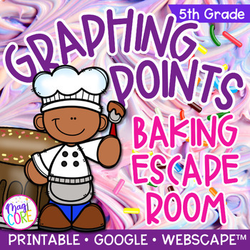 Preview of Graphing Points Coordinate Planes Math Escape Room - 5th Grade 5.G.A.1 & 5.G.A.2