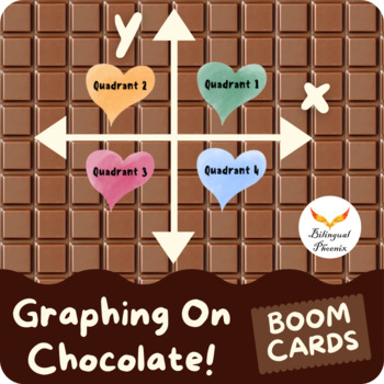 Preview of Valentine's Day Math BOOM Cards Graphing Points On Chocolate Coordinate Plane