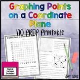 Graphing Points on a Coordinate Plane NO PREP Printable