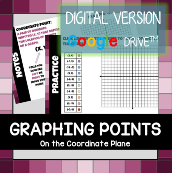 Preview of Graphing Points on the Coordinate Plane - DIGITAL Notes and Practice