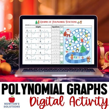 Preview of Graphing Polynomial Functions Digital Christmas Activity