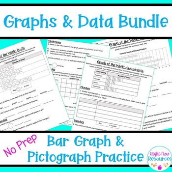 Preview of Graphing Practice, Bar Graphs, Pictographs, Graphing Station, Weekly Graphing