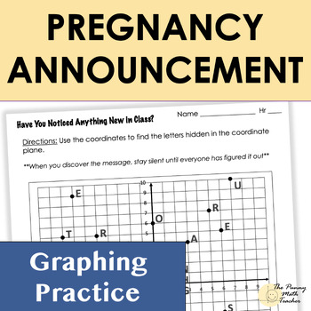 Preview of Graphing Practice PREGNANCY ANNOUNCEMENT