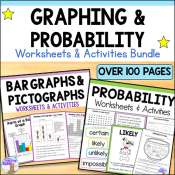 Preview of Graphing & Probability Activities Data Management Math Bundle