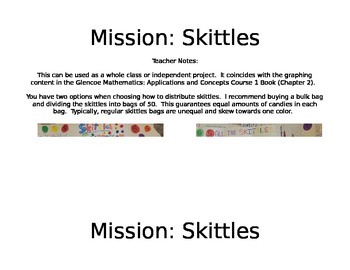 Preview of Skittles Graphing Project