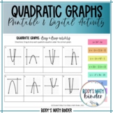 Graphing Quadratic Equations Digital and Printable Activity