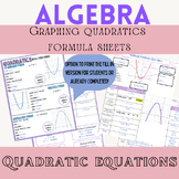 Graphing Quadratic Equations Formula Sheet(s) with poster!