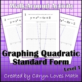 Graphing Quadratic Equations in Standard Form  Walk-around