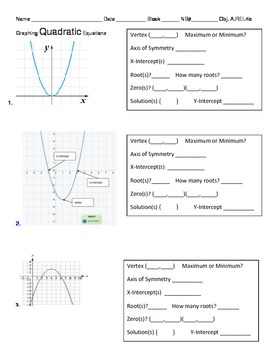 Preview of Graphing Quadratic Functions