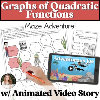 Preview of Graphing Quadratic Functions Activity: Key Features of Standard and Vertex Form