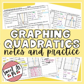 Preview of Graphing Quadratic Functions - Guided Notes and Practice