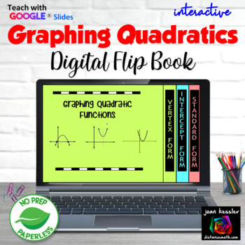 Preview of Graphing Quadratic Functions Parabolas Digital Flip Book