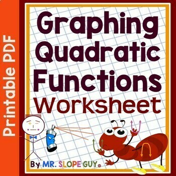 Graphing Quadratic Functions Standard Form Worksheet By Mr