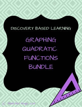 Preview of Graphing Quadratic Functions Through Discovery Bundle!