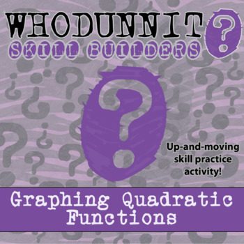 Preview of Graphing Quadratic Functions Whodunnit Activity - Printable & Digital Game
