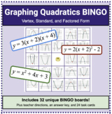 Graphing Quadratics BINGO
