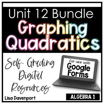 Preview of Graphing Quadratics Digital Assignment Bundle Google Forms Assignments