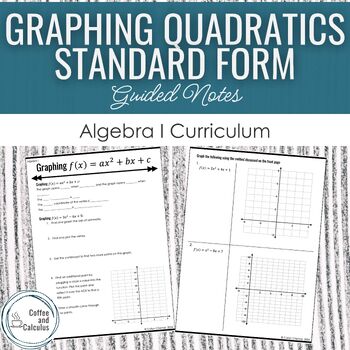 Preview of Graphing Quadratics by Hand from Standard Form Guided Notes