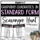 Graphing Quadratics in Standard Form - Algebra 1 Scavenger Hunt